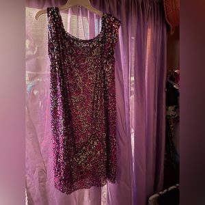 Handmade sequins top semi sheer size medium with pocket made by me